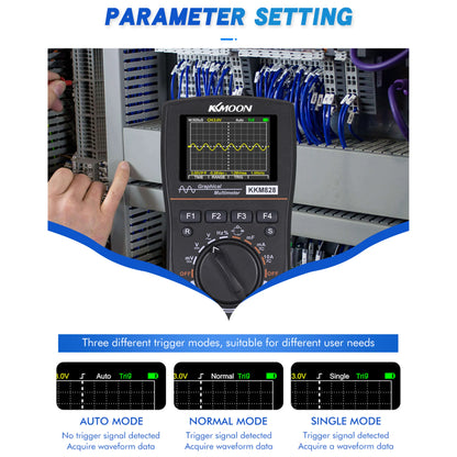 Hochauflösendes grafisch digitales Oszilloskop-Multimeter 2 in 1 mit 2,4-Zoll-Farbbildschirm 1 MHz Bandbreite 2,5 Msps Abtastrate