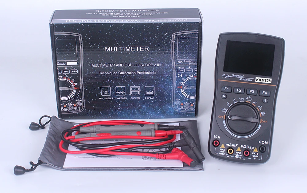 digitales Oszilloskop Multimeter 2,4 Zoll Bildschirm 1MHz Bandbreite 2,5 msps Abtastrate intelligentes grafisches Oszilloskop